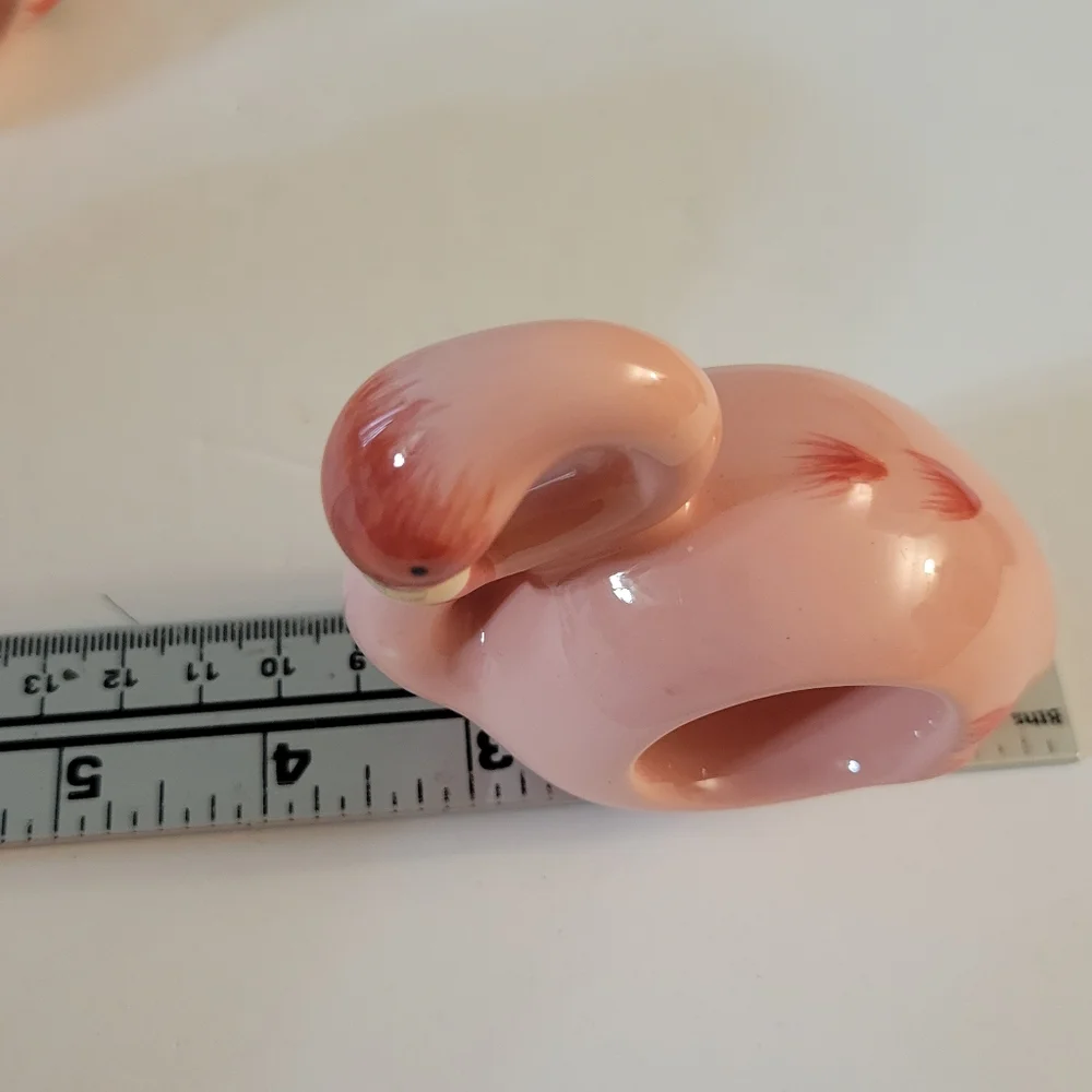Flamingo Napkin Rings Set Of 4 Pink